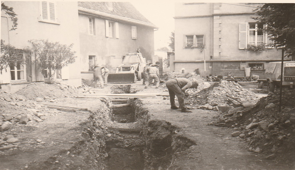Photo historique de travaux de terrassement